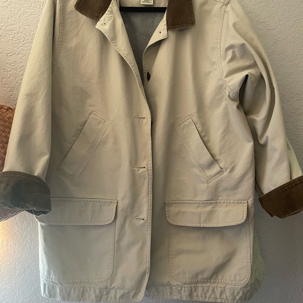 Women's Beige Jacket with Brown Accents
